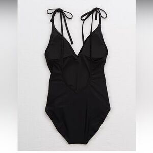 Aerie Black One Piece with tied shoulders